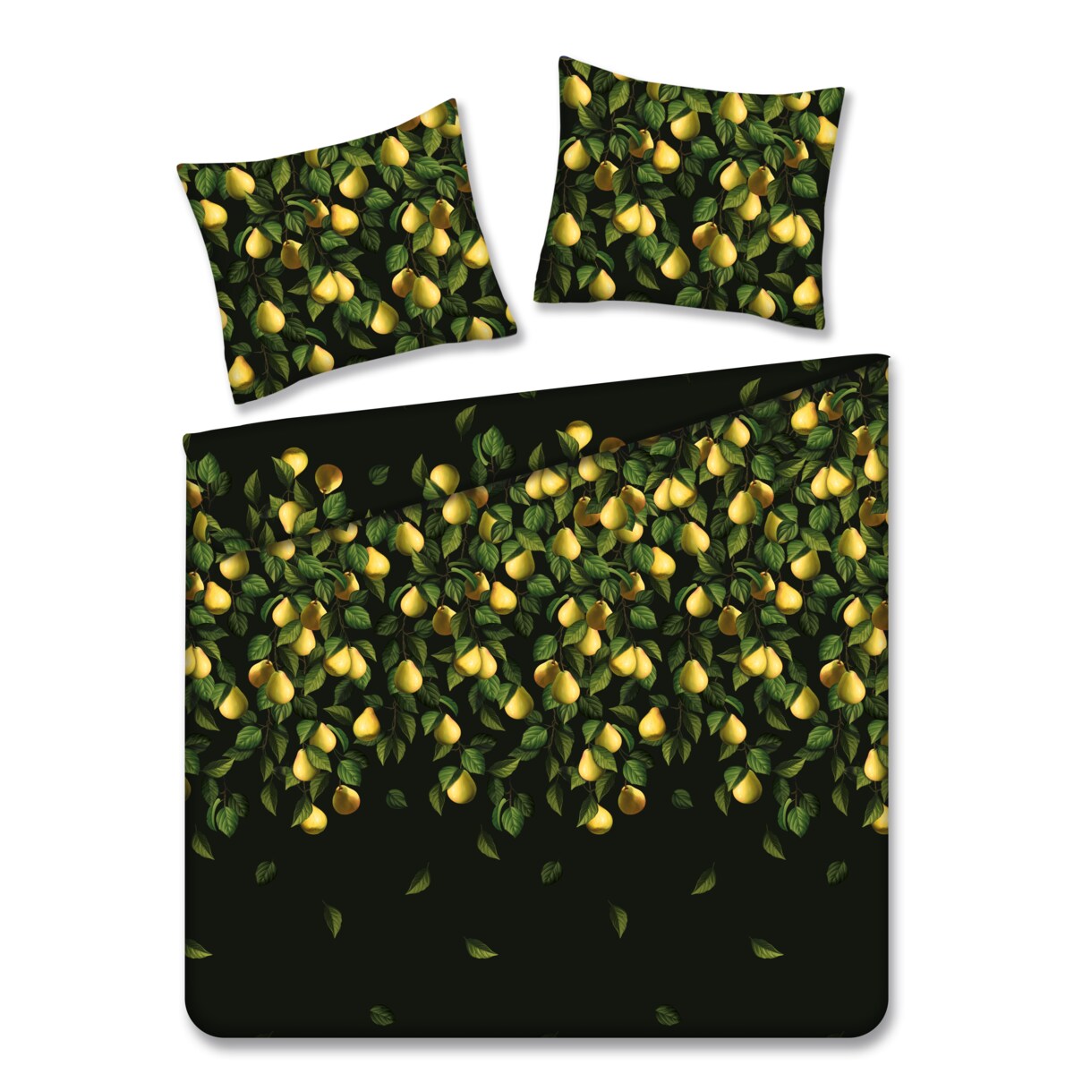 Pościel z bawełny satynowej Birnetto 200x220 cm z motywem owoców