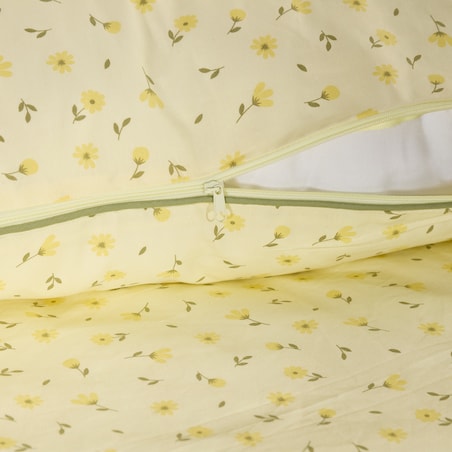 Pościel bawełniana z lamówką Avis 200x220 cm z motywem kwiatowym
