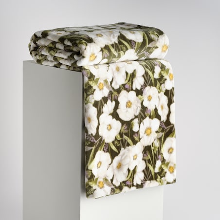 Drukowany koc Emeris 150x200 cm z motywem kwiatowym