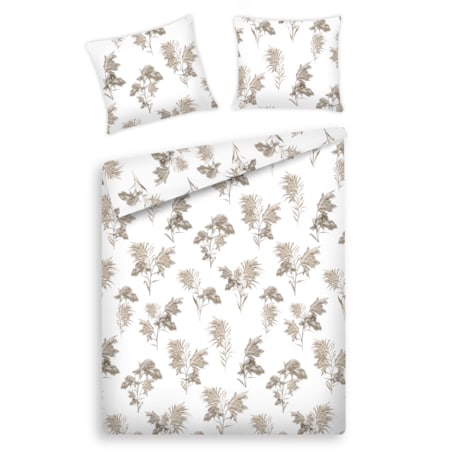 Pościel Bawełniana Parallo 160x200 cm z motywem roślinnym