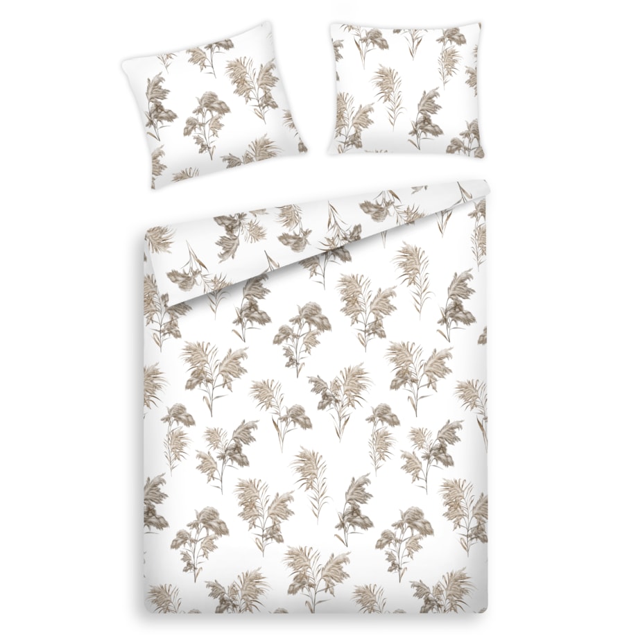 Pościel Bawełniana Parallo 160x200 cm z motywem roślinnym