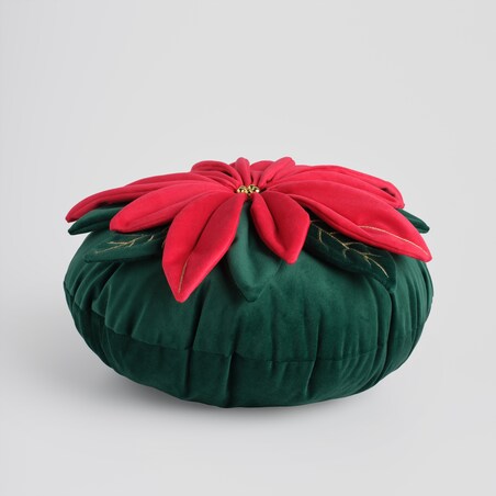 Poduszka Dekoracyjna Poinsetta z motywem gwiazdy betlejemskiej