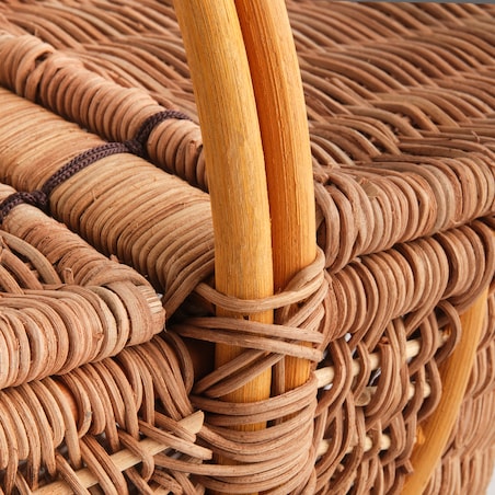 Koszyk z rączką Rakolta lid 47x32 cm