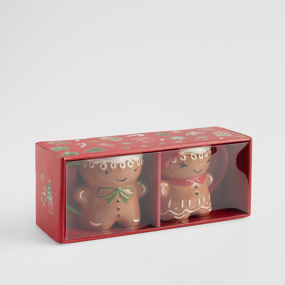 Komplet Kubków Gingerseti z motywem piernika