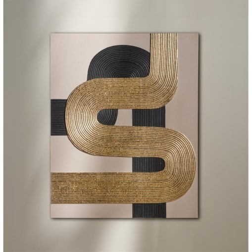 Ręcznie zdobiony obraz z elementami złota deruta 80x100