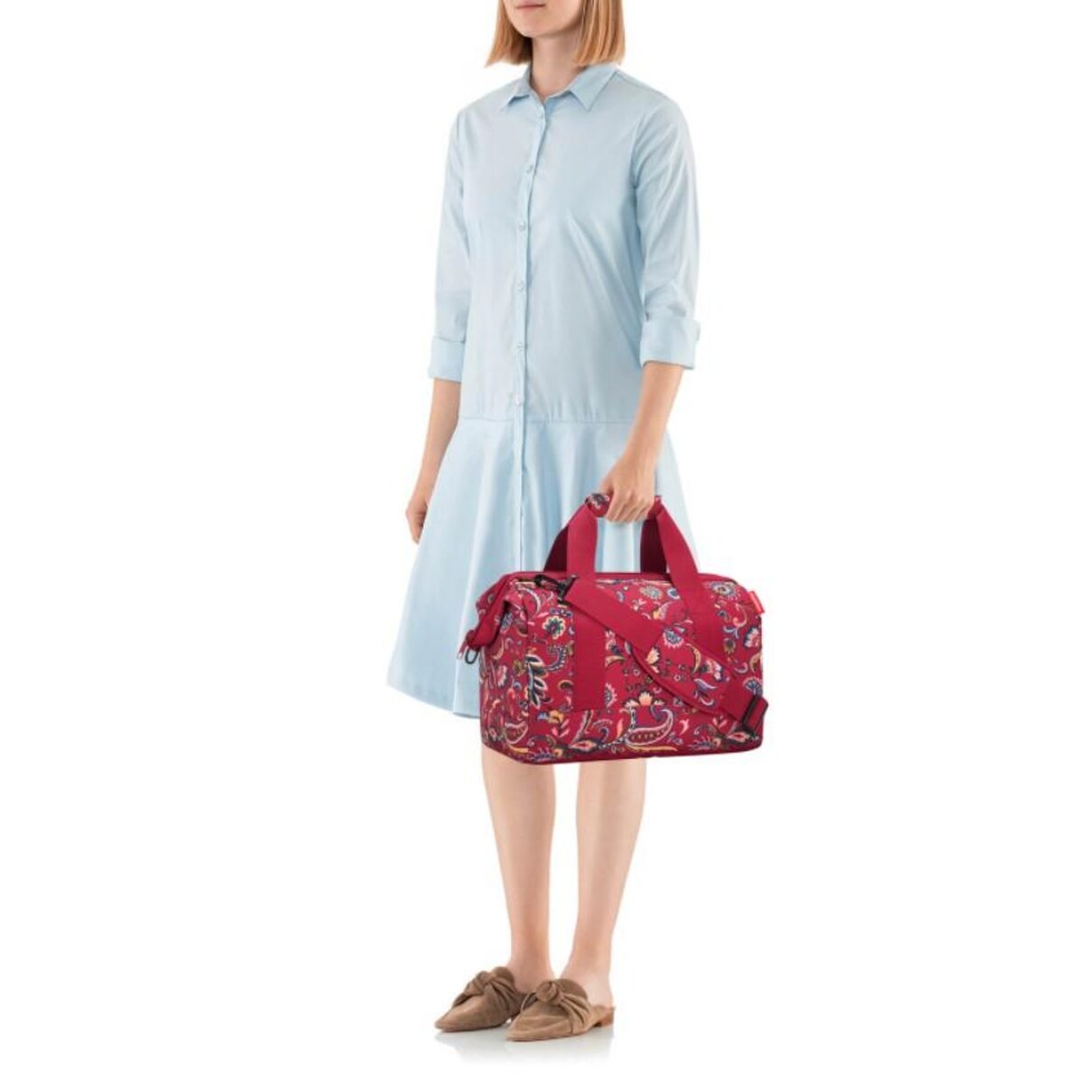 Torba allrounder M paisley ruby, 18 l, poliester