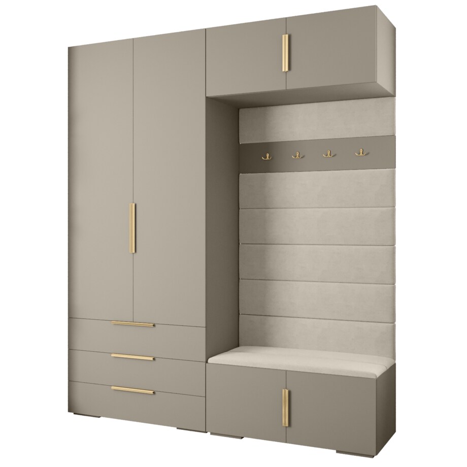 Garderoba do przedpokoju INOVA 1 Z12 kaszmir+złoty+manila02