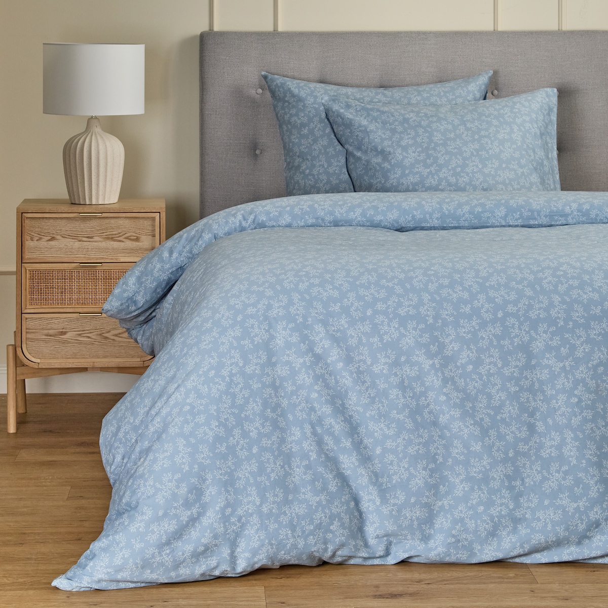 Pościel z bawełny satynowej Rosmarin 200x220 cm z motywem roślinnym