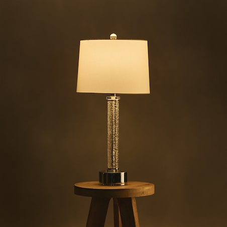 Lampa Stołowa Ze Szklaną Podstawą Flow