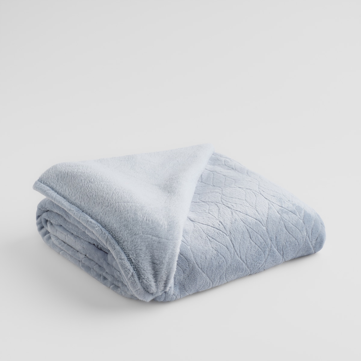 Jednokolorowy koc z wytłoczonym wzorem Violineos 150x200 cm z motywem arabeski