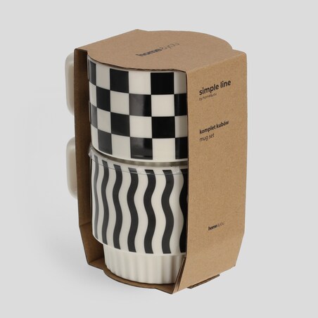 Komplet Kubków Vinnie z motywem geometrycznym