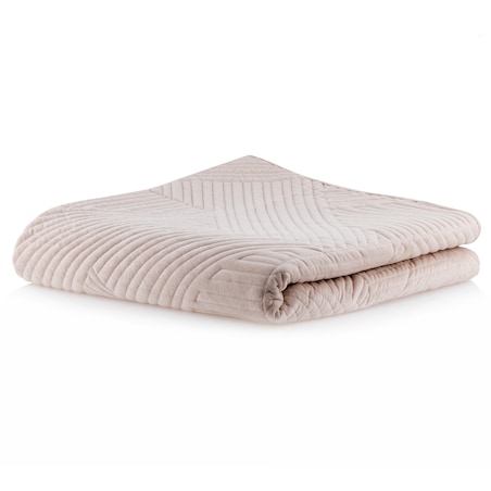 Narzuta Welwetowa w Przeszywany Geometryczny Wzór Minister 240x260 cm