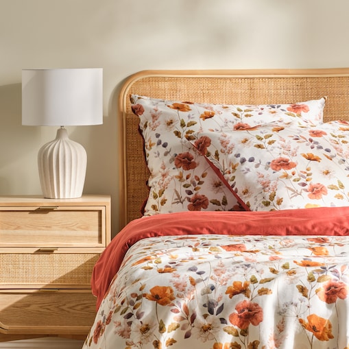 Pościel z bawełny satynowej Lorea 200x220 cm z motywem kwiatowym