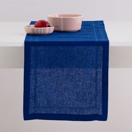 Solid Table Runner With Hemp Dellon 35x180 cm