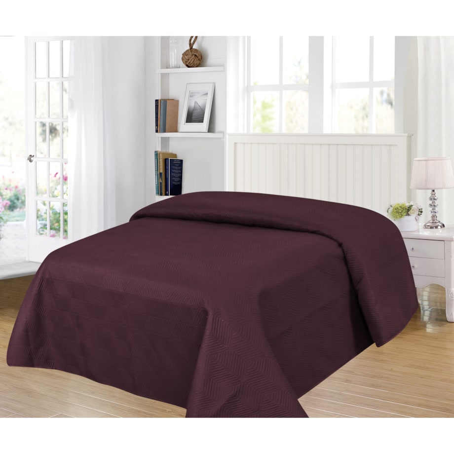 Jednokolorowa narzuta na łóżko Structural 200x220 cm