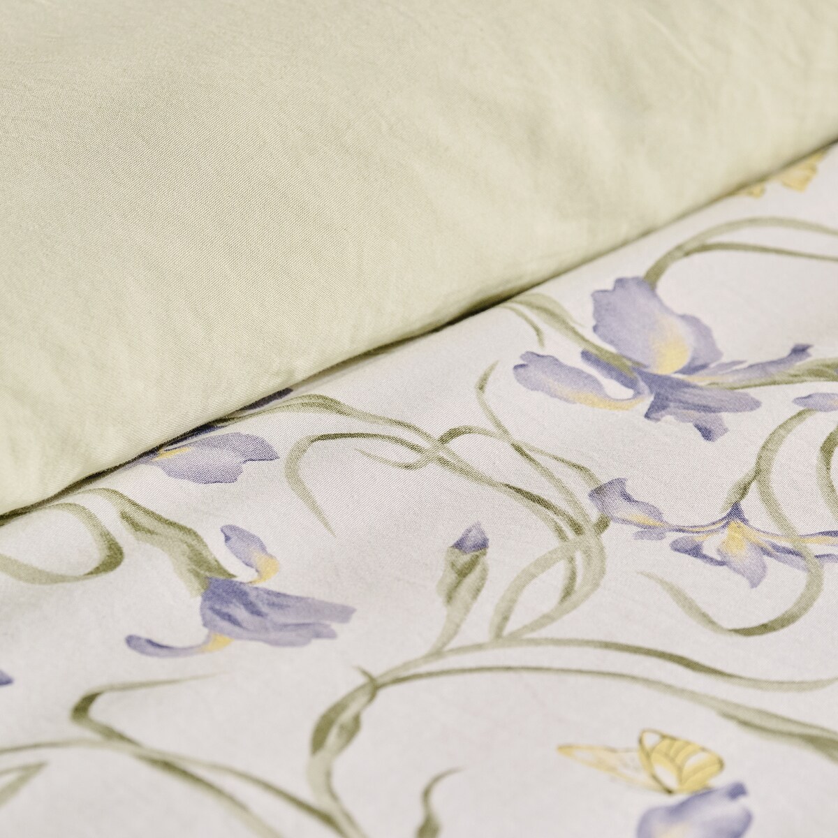 Pościel z bawełny satynowej Irisoni 200x220 cm z motywem kwiatowym