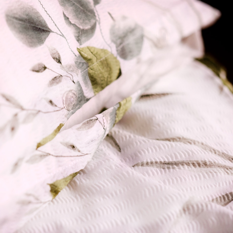 Pościel z kory Ralisosi 160x200 cm z motywem roślinnym