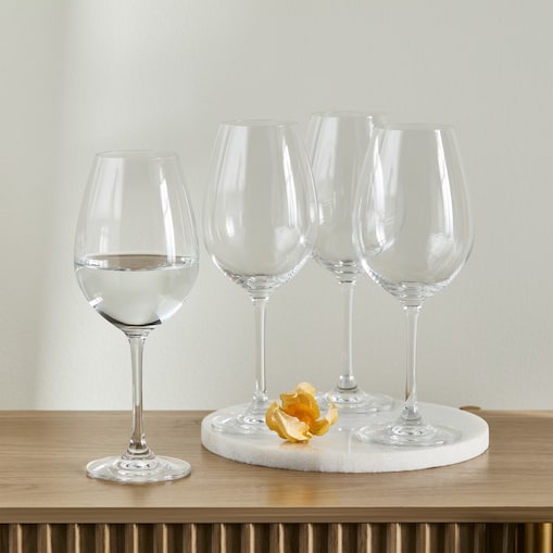 Komplet 4 kieliszków do wina ze szkła kryształowego