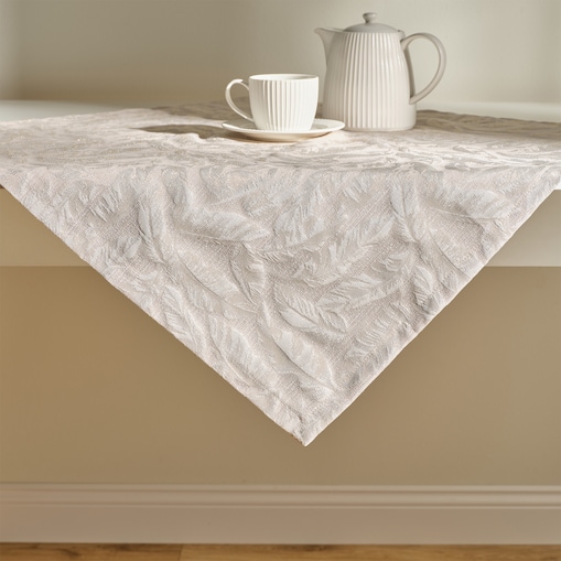 Serweta Żakardowa Sparkleaf 80x80 cm z motywem liściastym