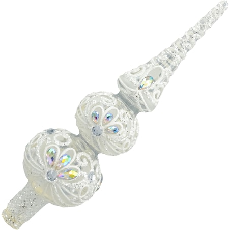 Bombka choinkowa: Czubek na choinkę: Biały Kryształ