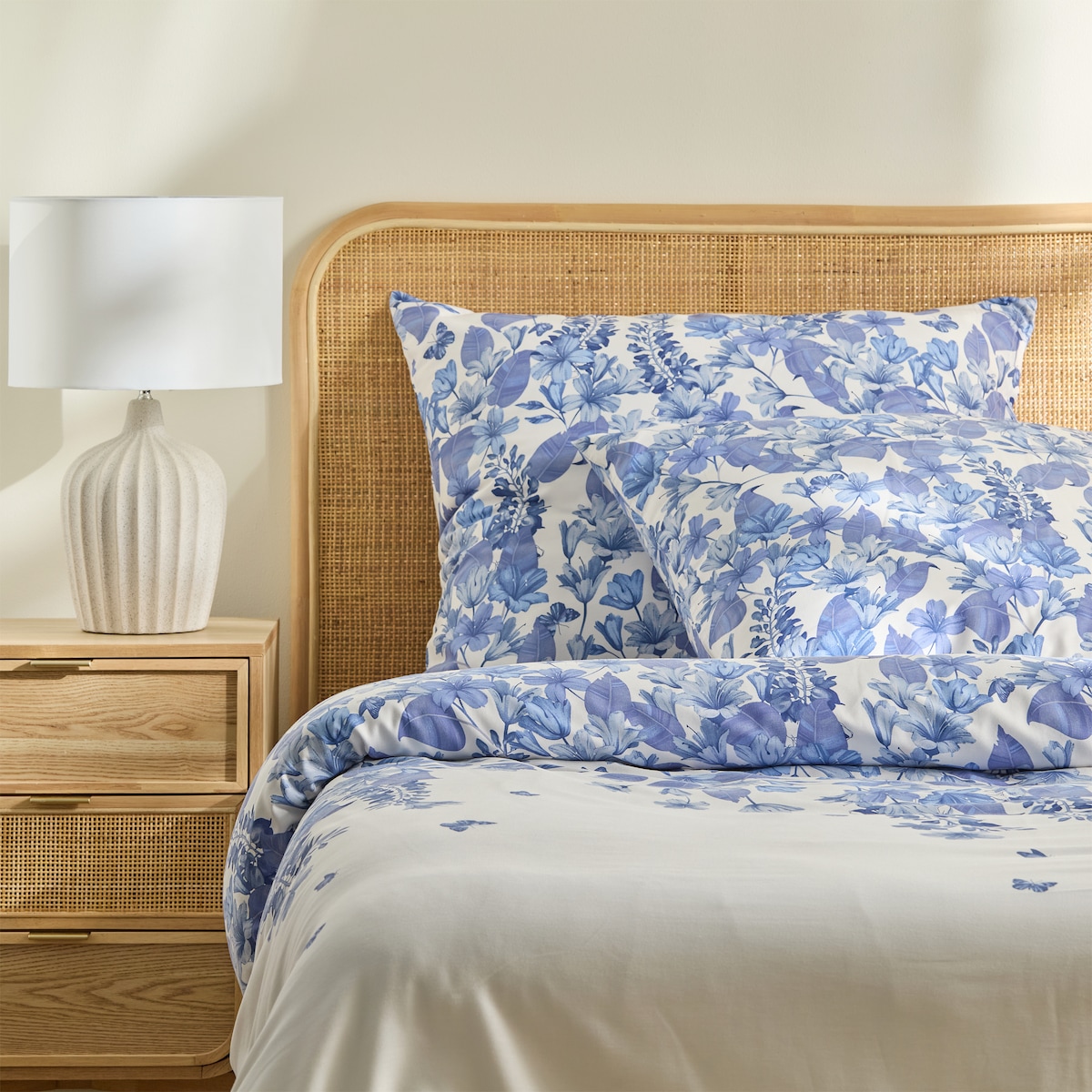 Pościel z bawełny satynowej Delioso 200x220 cm z wzorem kwiatowym