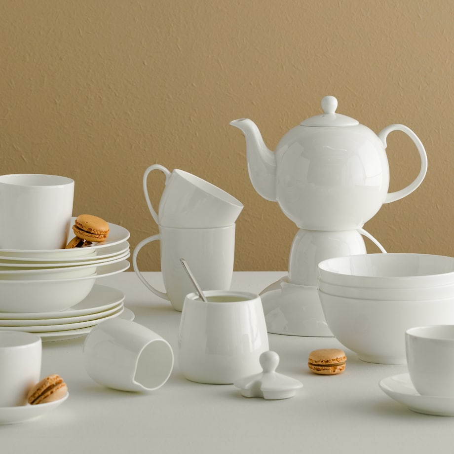 Klasyczny Talerz Obiadowy z Porcelany Kostnej Bianco