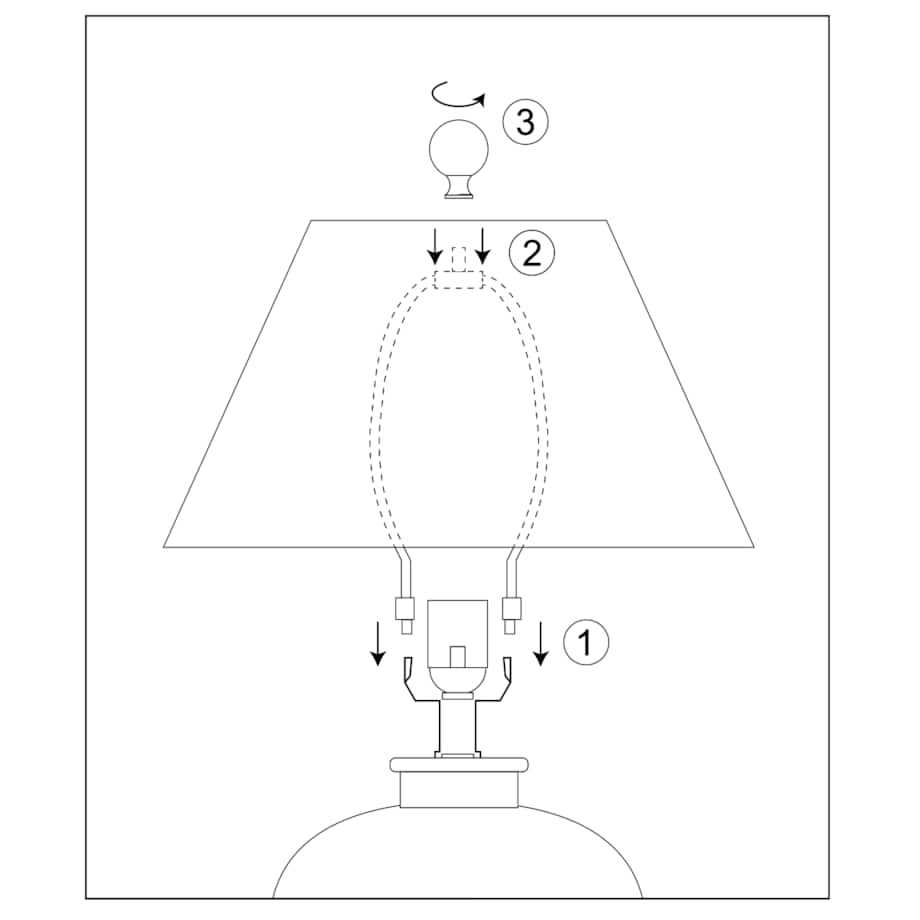 Lampa Stołowa Ze Szklaną Podstawą Greyos