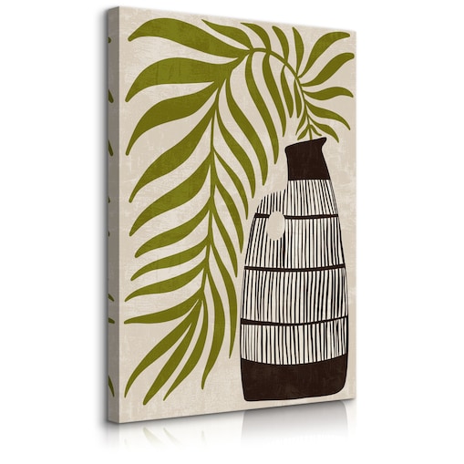 OBRAZ LIŚCIE PALMOWE MARTWA NATURA STYL BOHO 30x40cm