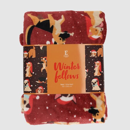 Drukowany koc Winter Fellows 150x200 cm