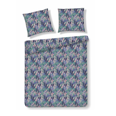 Pościel z bawełny satynowej Hazel 160x200 cm z motywem liściastym