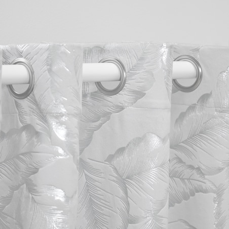 Zasłona Welwetowa Foglare 140x280 cm z motywem liściastym