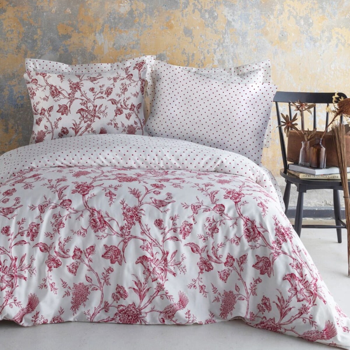 Pościel satyna bawełniana 160x200 Luxury Rose Blanc