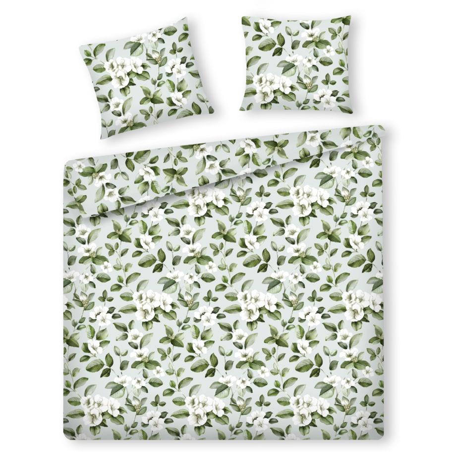 Pościel Bawełniana Cindelia 200x220 cm z motywem roślinnym