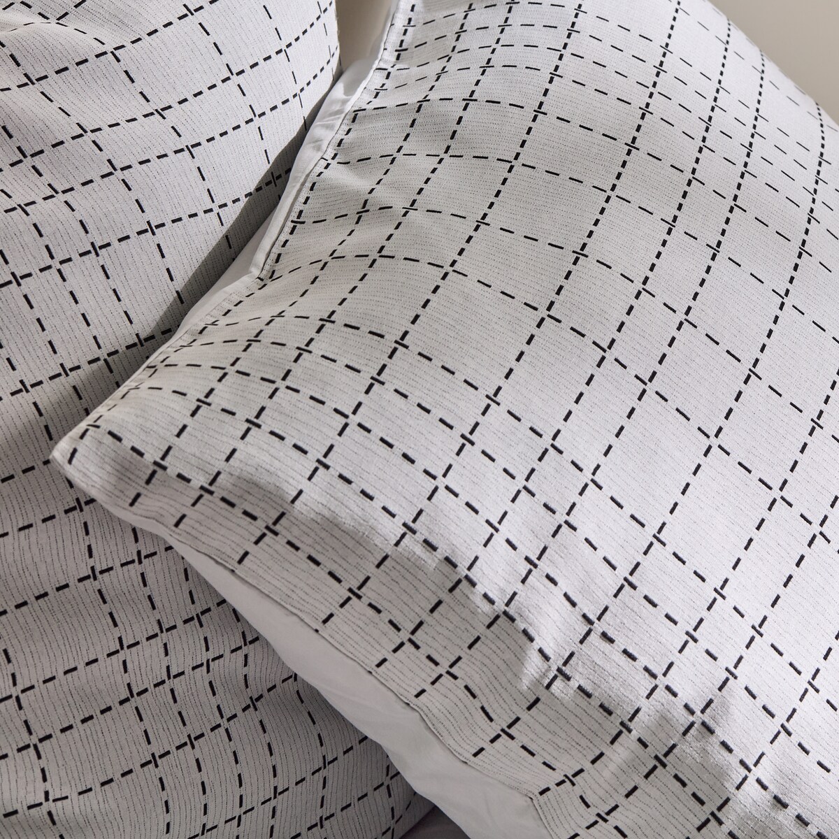 Pościel Żakardowa Sirana 200x220 cm w kratę