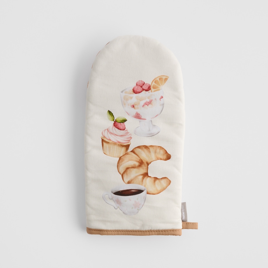 Rękawica Brunchery 14x30 cm z motywem kulinarnym