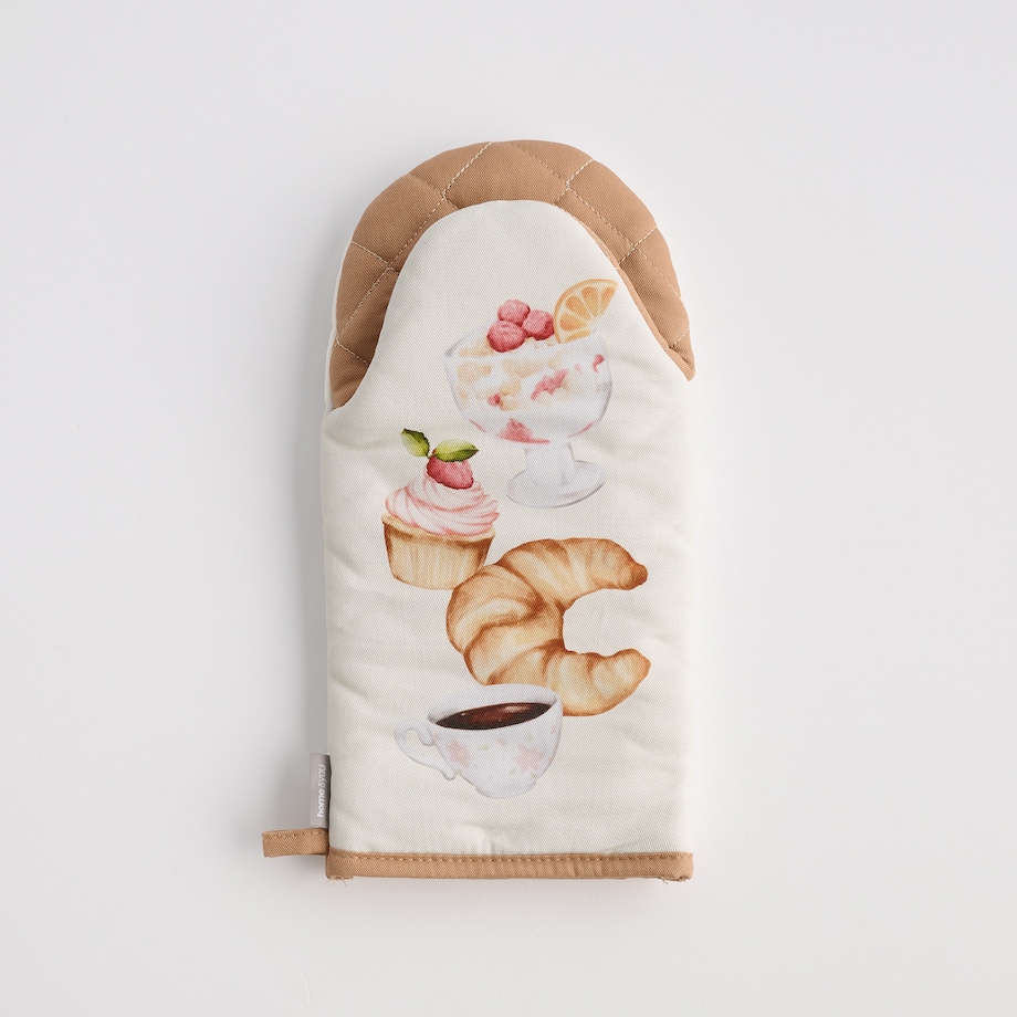 Rękawica Brunchery 14x30 cm z motywem kulinarnym