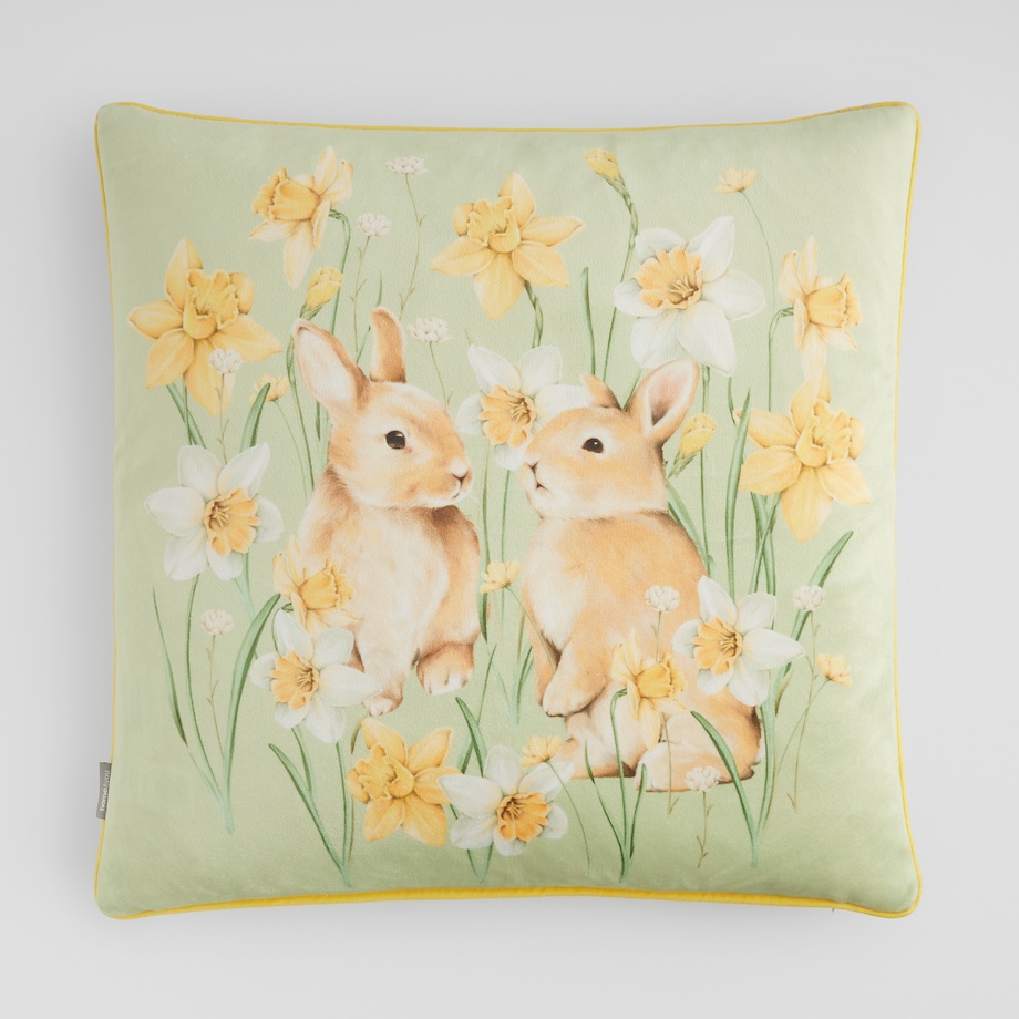 Poszewka z nadrukiem Daffelisbunny 45x45 cm z motywem królika