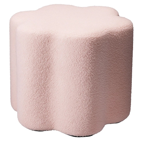 Pufa kwiatek YORE, tapicerka baranek, 34 x 34 x 29 cm