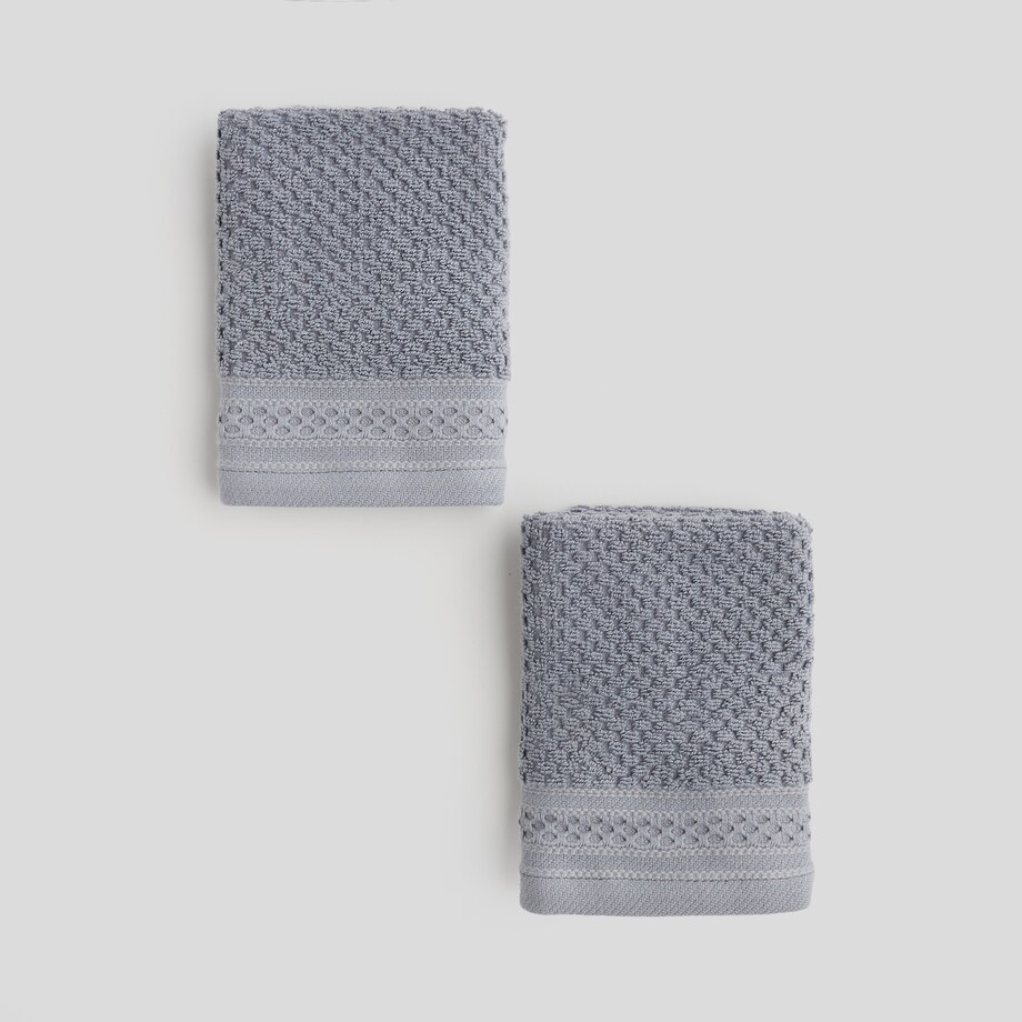 Komplet 2 szt. ręczników do twarzy lub do rąk Risso 30x30 cm
