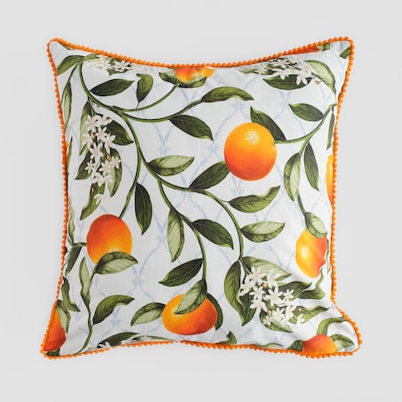Poszewka z nadrukiem Orangio 45x45 cm z motywem owoców