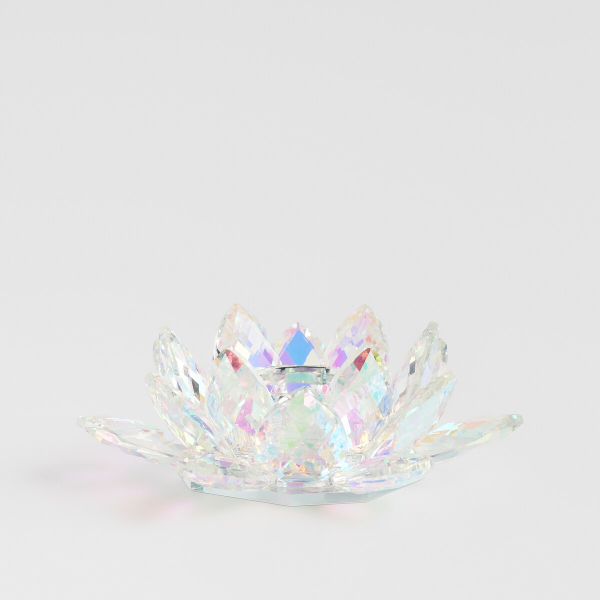 Świecznik Cristal shine z motywem kwiatowym