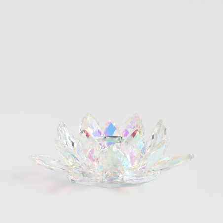 Świecznik Cristal shine z motywem kwiatowym