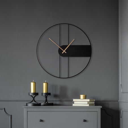 Industrialny Zegar Ścienny Blankes z motywem geometrycznym