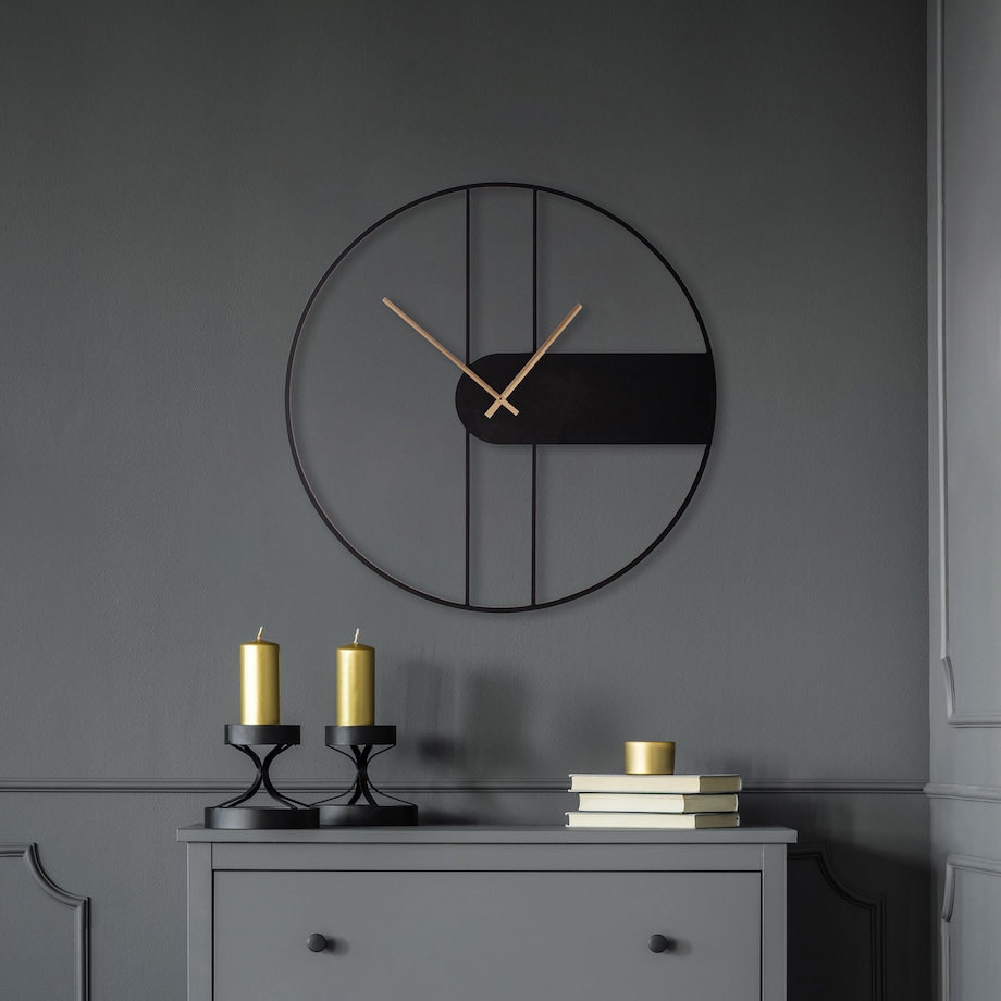 Industrialny Zegar Ścienny Blankes z motywem geometrycznym