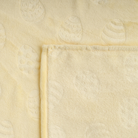 Jednokolorowy koc z wytłoczonym wzorem Joylis 150x200 cm z motywem jajka