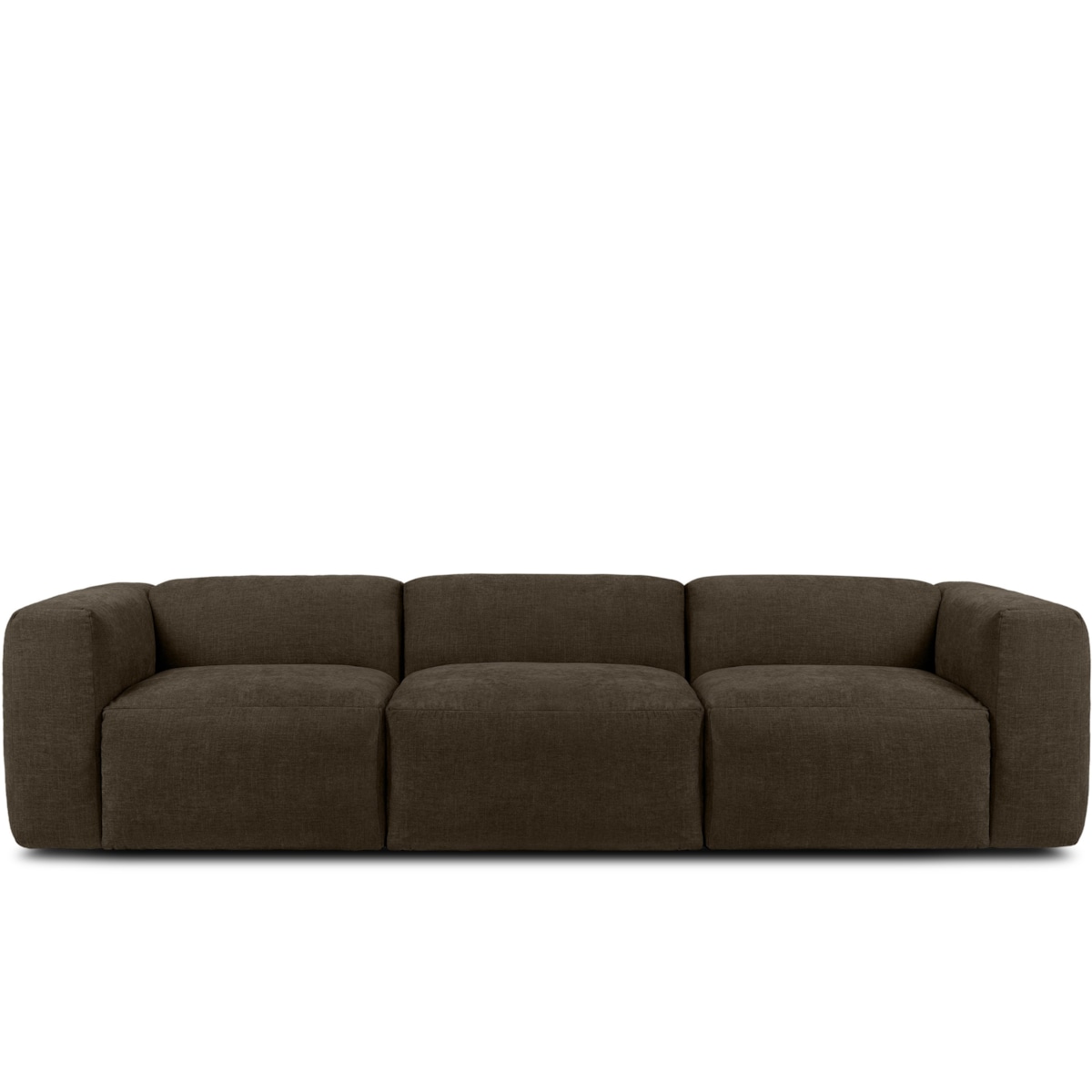 KONSIMO BUFFO 3-osobowa sofa z wyjątkowo miękkim i wygodnym siedziskiem, kolor brązowy