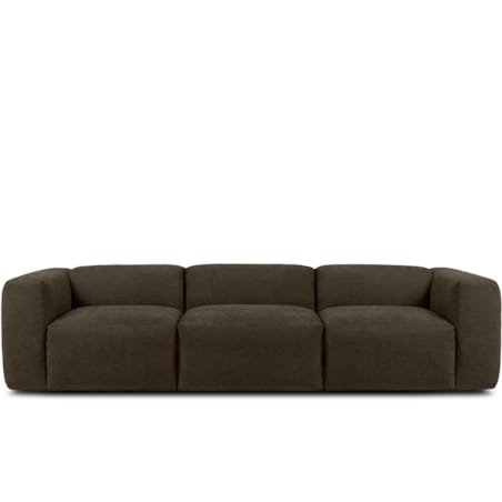 KONSIMO BUFFO 3-osobowa sofa z wyjątkowo miękkim i wygodnym siedziskiem, kolor brązowy
