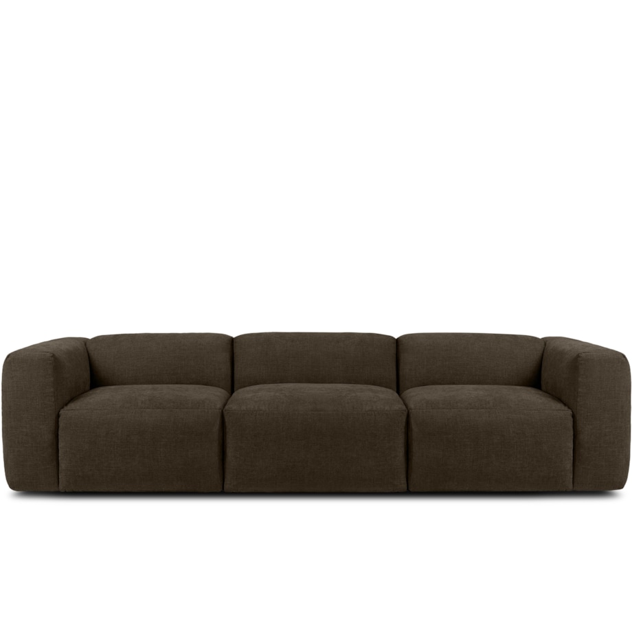 KONSIMO BUFFO 3-osobowa sofa z wyjątkowo miękkim i wygodnym siedziskiem, kolor brązowy