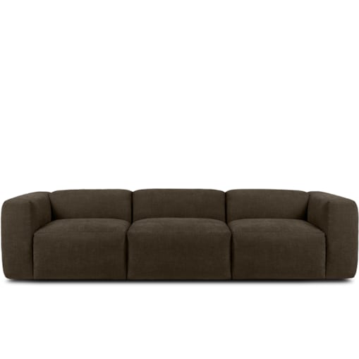 KONSIMO BUFFO 3-osobowa sofa z wyjątkowo miękkim i wygodnym siedziskiem, kolor brązowy