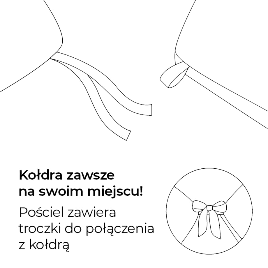 Komplet pościeli z bawełny satynowej Forica 200x220 cm z 2 poszewkami 70x80